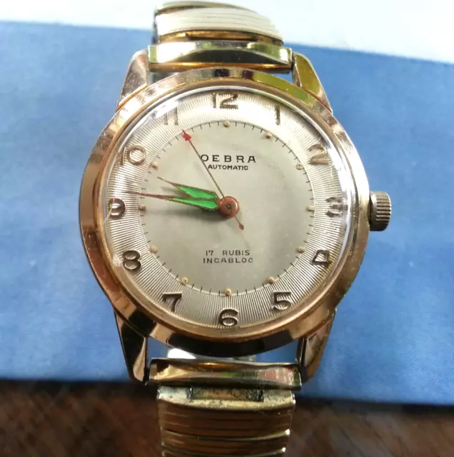 OEBRA AUTOMATIC 17 Rubis Incabloc Armbanduhr Swiss Made vergoldet mit ...