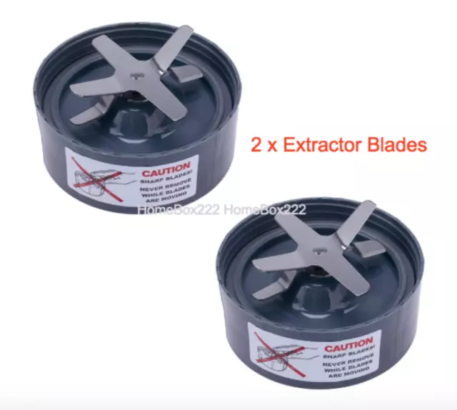 2 x Cross Extractor Blades Compatible Spare Part For Nutri Bullet 900w/600w