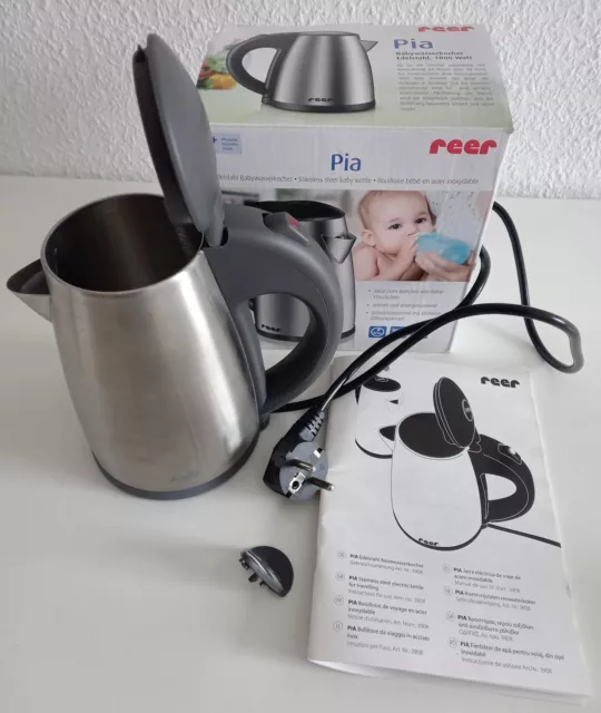 Reer Baby Reise Edelstahl Wasserkocher mit Kalksieb 0,5l 1000W GS-geprüft 4,3***