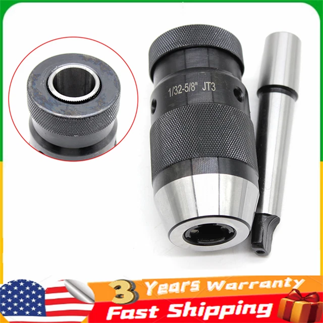 Drill Press Keyless Chuck - 1/32-5/8" JT3 MT2 Jacob Taper High Carbon Steel Sale