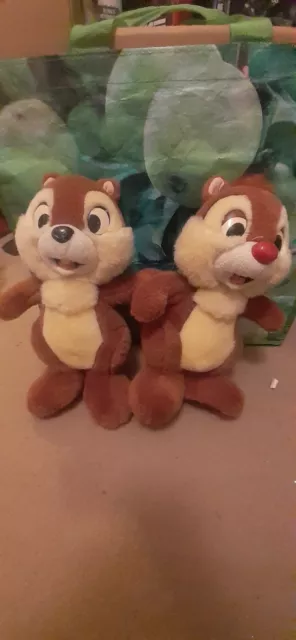 Vintage 1990’s Disney Disneyland Paris Chip n Dale Plush Soft Toys