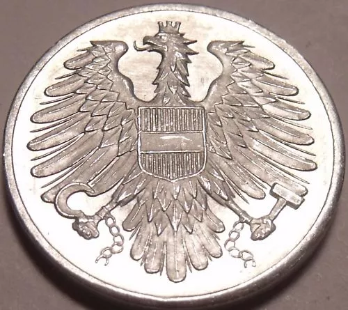 Gem Unc Austria 1962 2 Groschen~Imperial Eagle~Free Shipping