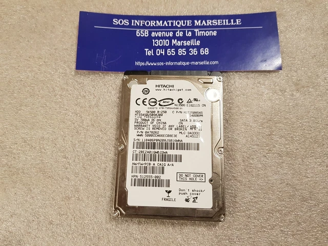 Disque Dur Hitachi SATA 2.5  HTS723232A7A364 320GB Testé Z7K320-320