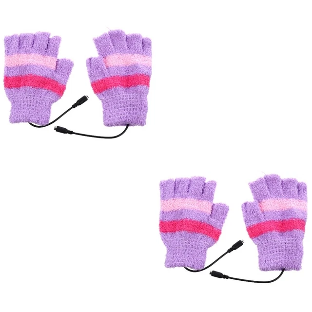 2 paia guanti invernali caldi a mano guanti riscaldati USB elettrici
