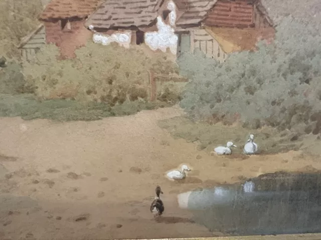 19th Century English Naive Oil Painting on Board Farmland Sheep Farm Victorian 3