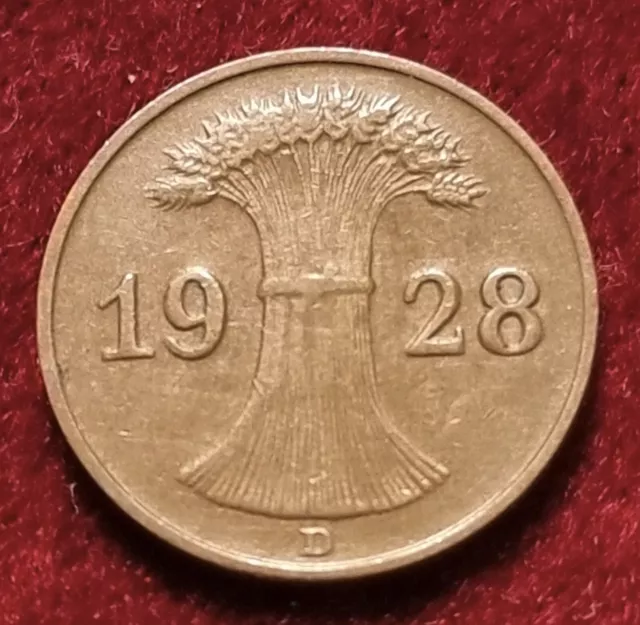 1494(7) 1 Reichspfennig (Weimarer Republik) 1928/D in ss ........ von Berlin.007 2