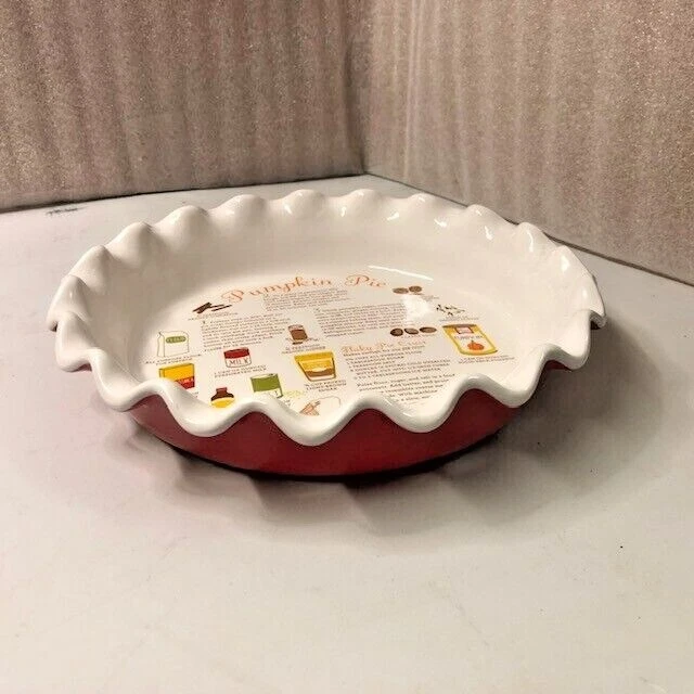 Martha Stewart Collection Pumpkin Pie Dish With Recipe