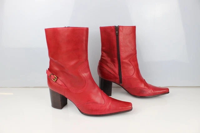 Bottines San Marina Cuir Bronze Doré - Taille 39, Doublure Cuir, Talon 5 Cm - Occasion Quasi Neuves