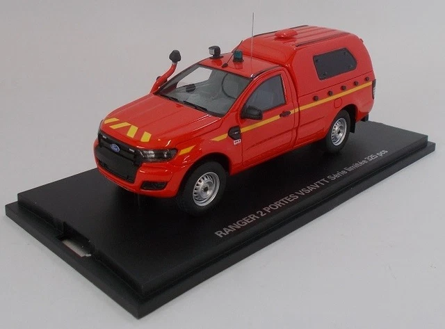 Miniature 1/43 - Véhicule Pompier Aérodrome Niort - Ford Ranger Pick-up - ALARME