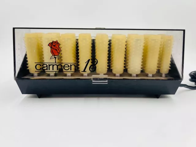 Carmen 18 Curlers Vintage Retro Heated Hair Rollers Scandinavian Design Denmark