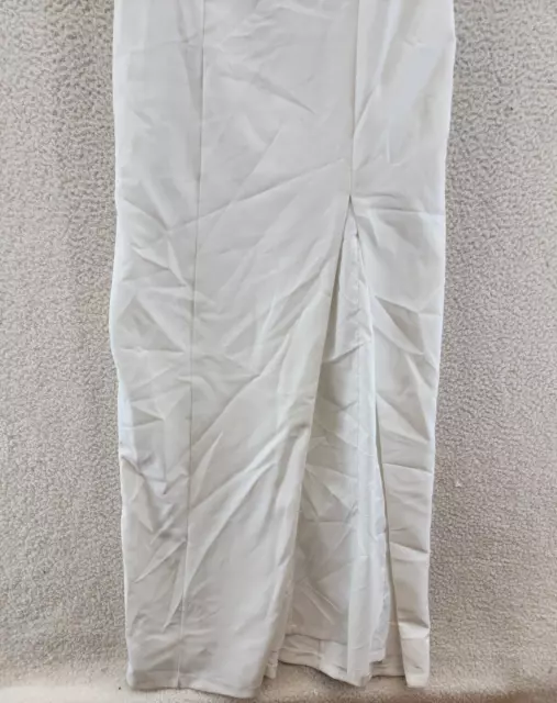 Aidan By Aidan Mattox Strapless Column Gown Women's 6 White Back Zip Closure 3