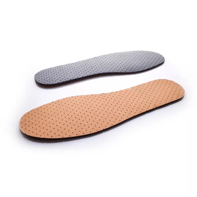Leather Shoe Insoles Unisex Active Carbon Genuine Inner Sole Boots All Size -92