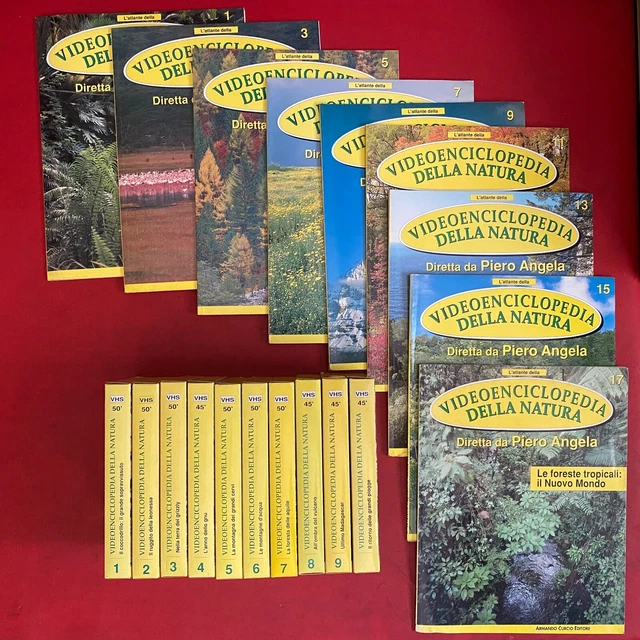 Lo Studio Rigoroso Della Natura VIDEOENCICLOPEDIA DELLA NATURA Lotto 10 VHS + 9 Atlanti PIERO ANGELA