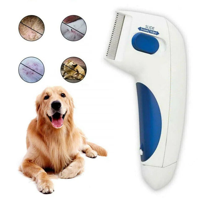 Electric Pet Flea Lice Cleaner Cat Dog Electric Anti Lice Comb Flea Removal