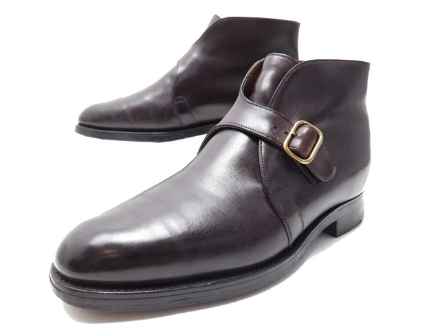 Chaussures John Lobb Varese 7E 41 Bottines A Boucle Cuir Marron Boots Shoe 1605€
