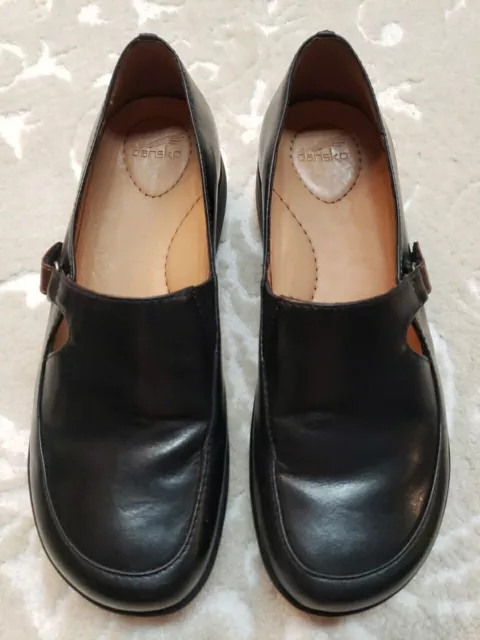 Dansko Darcy Mary Jane Shoes 38 Black Leather Size 8