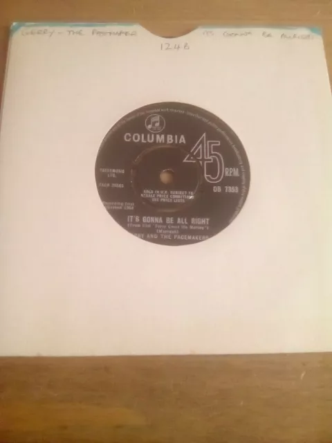 Gerry And The Pacemakers - It's Gonna Be All Right - 45rpm 7" Vinyl Single