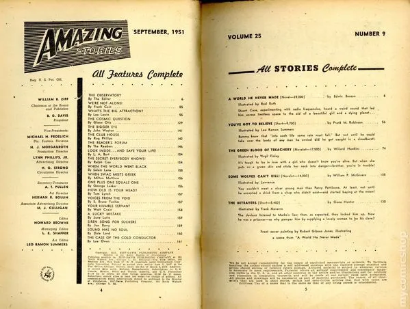 Amazing Stories Pulp Sep 1951 Vol. 25 #9 GD/VG 3.0 3