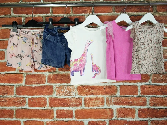 Baby Girl Bundle Age 18-24 Months H&M Next Top T-Shirt Shorts Summer Kids 92Cm