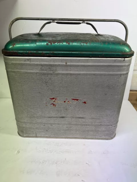 Rare Vintage COCA COLA  Aluminum Cooler Chest !