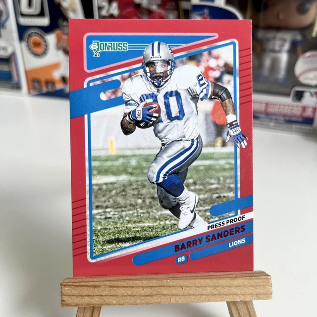 2021 Donruss Football Barry Sanders #173 Red Press Proof Detroit Lions