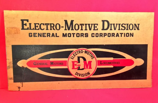 Vintage General Motors Electro Motive Division EMD Advertising Box-Sign Railroad