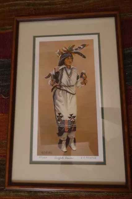 Original Painting by Ann Campbell Newman "Buffalo Dancer" Lithograph 338/350 COA