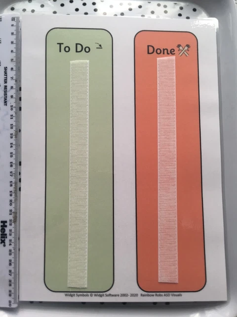 TO DO/DONE DAILY Routine BOARD ONLY (ASD Autism SEN ADHD) £2.50 ...