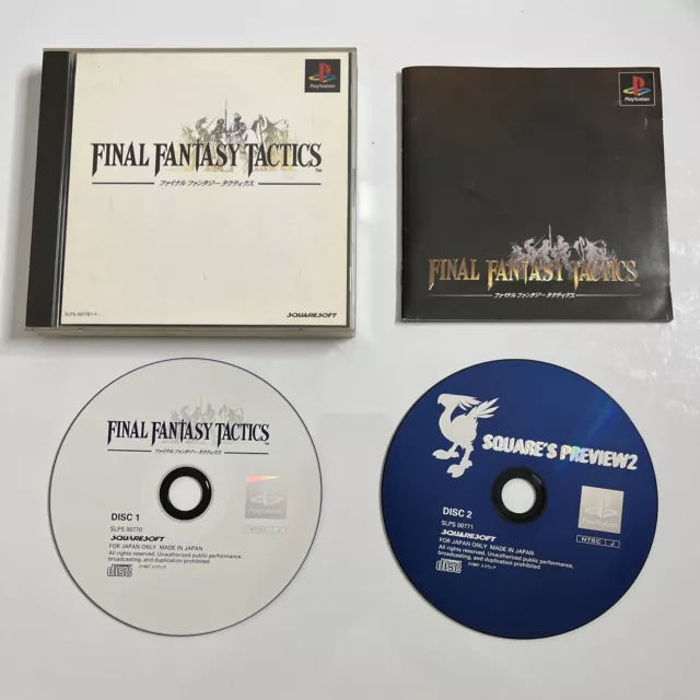 Final Fantasy Tactics + Square Preview  Sony PlayStation PS1 NTSC-J JAPAN Game
