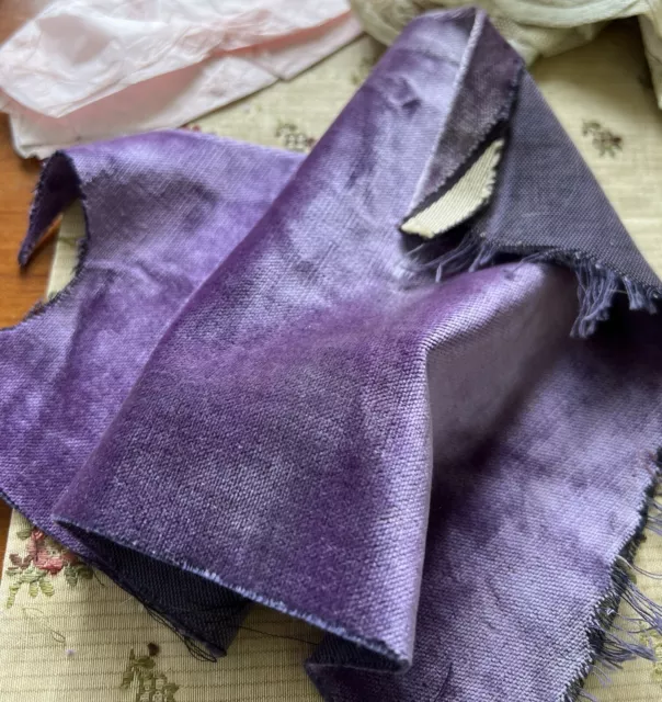 Gorgeous Heavenly Soft Victorian French Silk Velvet Fabric Pc Rare Lilac Purple