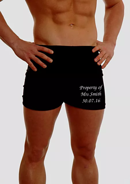 PERSONALISED Valentines BOXER SHORT UNDERWEAR GIFT HUSBAND GROOM BEST MAN LEG