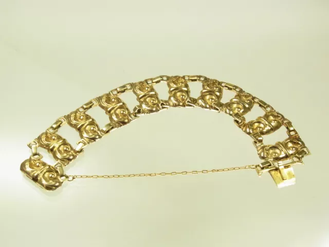 Antikes Biedermeier Armband Silber vergoldet fein verziert Handarbeit um 1900