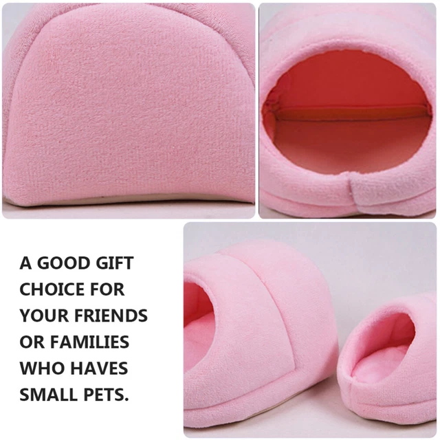 2pcs Kleine Pet Guinea Pig Hideout Mäuse Bett Käfig Chinchilla Bett Cozy 4