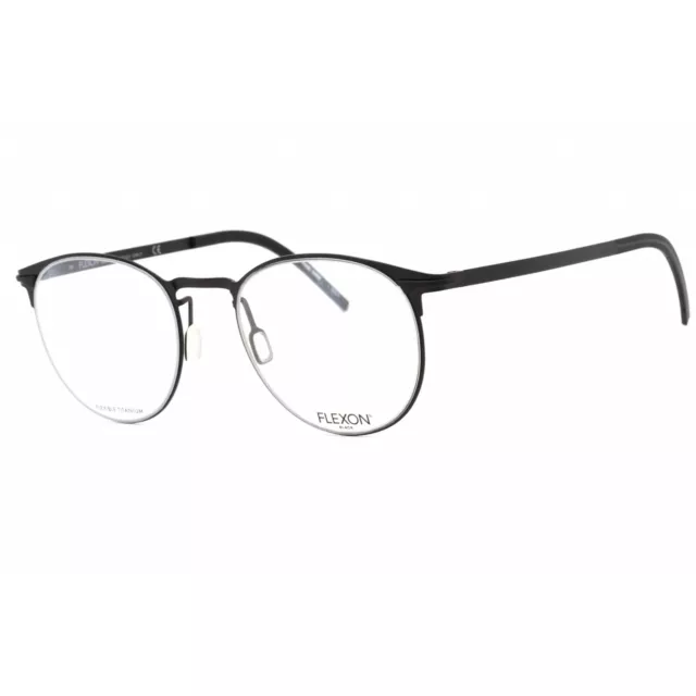 Flexon Men's Eyeglasses Black Metal Full Rim Frame Clear Lens FLEXON B2000 001