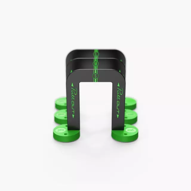 PuttOUT Golf Pro Putting Gates Black/Green Putting Aids New