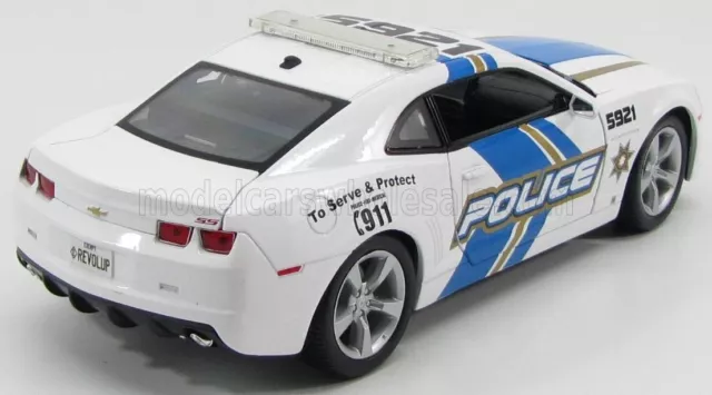 1/18 - Chevrolet - Camaro SS RS policía bomberos 2010 blanco azul mci 2