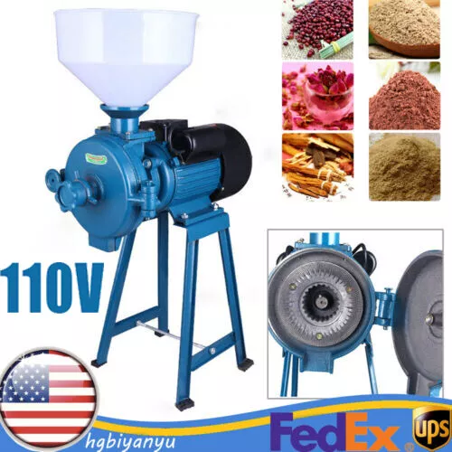 Electric Grinder Mill Grain Corn Wheat Feed/Flour Dry Cereal Machine 1500W