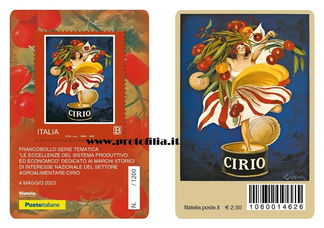 Tessera Filatelica Italia 2023 Nuova " Cirio "