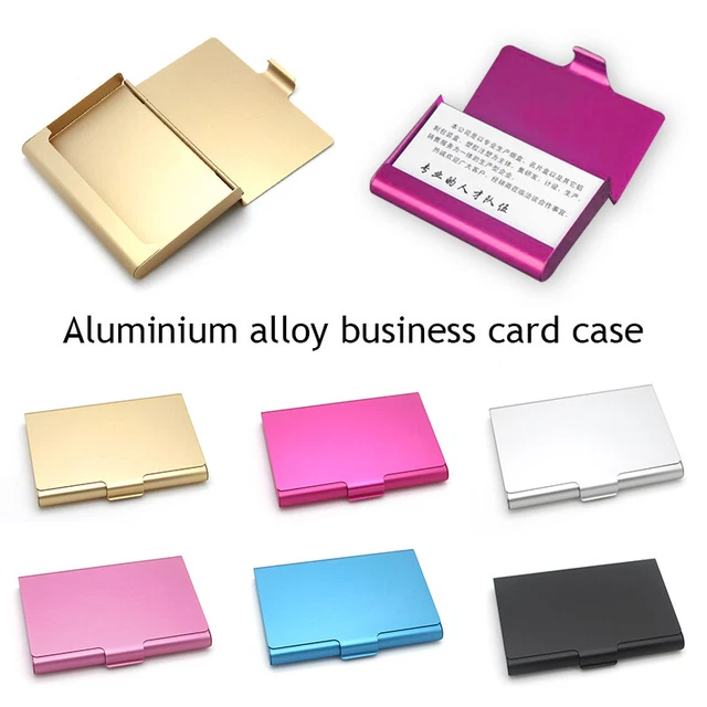 Alluminio Scatola Scheda Custodia Carta di Credito Porta Business Creative -
