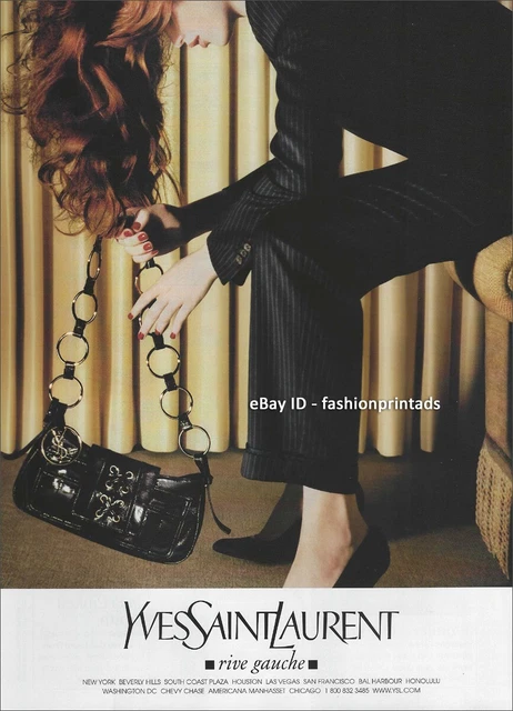 YVES SAINT LAURENT Accessories 1-Page PRINT AD 2004 woman's ankles feet