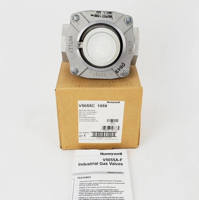 Honeywell V5055C 1059 Industrial Gas Valve, New!