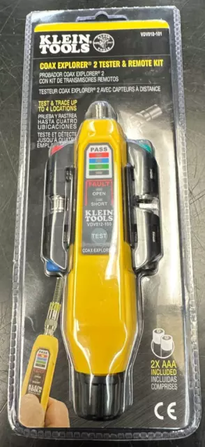 Klein Tools VDV512-101 Coax Explorer 2 Tester & Remote Kit NEW