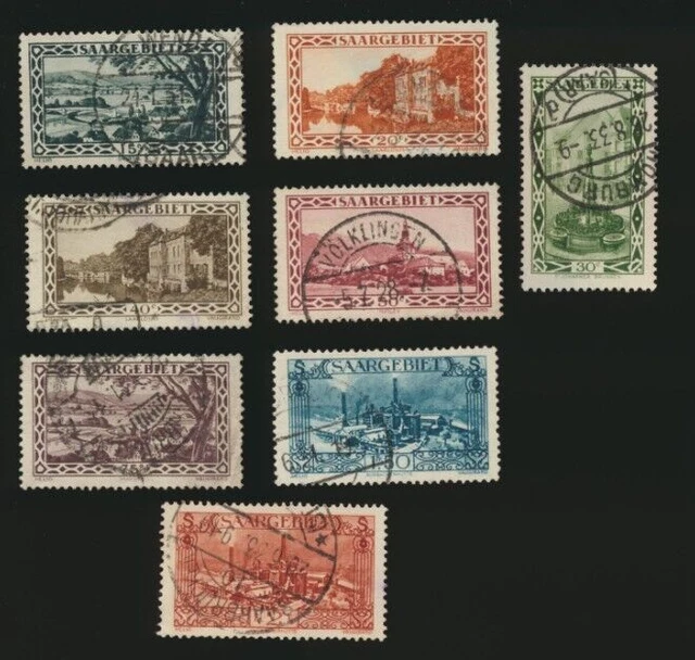 Briefmarken Dt. Abstimmungsgebiete Saargebiet Mi. Nr. 109,110,112-115,118,119