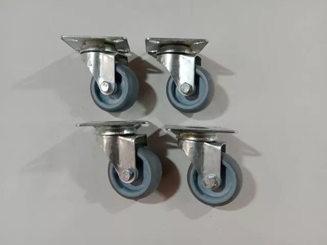 4 x Heavy Duty 50mm Wheels NON Brake Swivel Castor Trolley Furniture Caster NEW