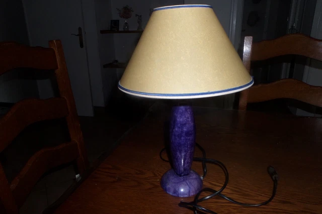 Pied De Lampe Ancien En Albâtre - Pour Bureau Ou Chevet, Style Notaire, Pas Une Bouillotte