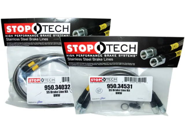 Stoptech Stainless Steel Braided Brake Lines (Front & Rear Set / 34032+34531)