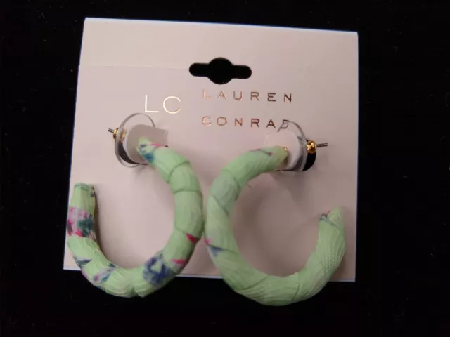 LC Lauren Conrad - 1-Pair Hoop Earrings - Green