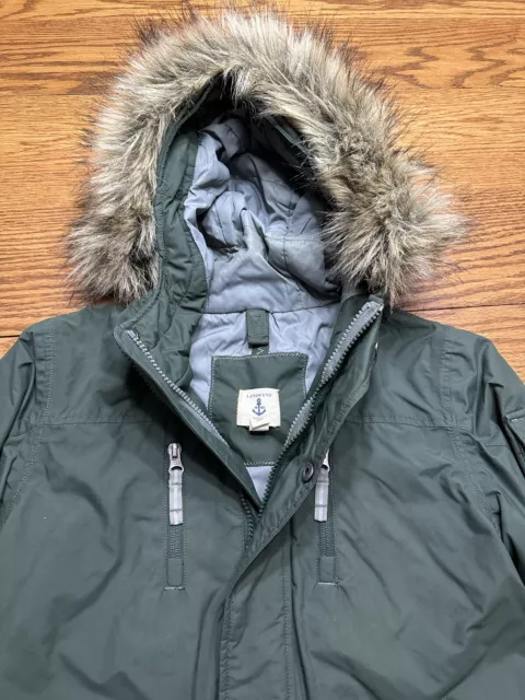 LANDS’ END KIDS Boy L 7 Olive Green Expedition Winter Coat Jacket Parka ...