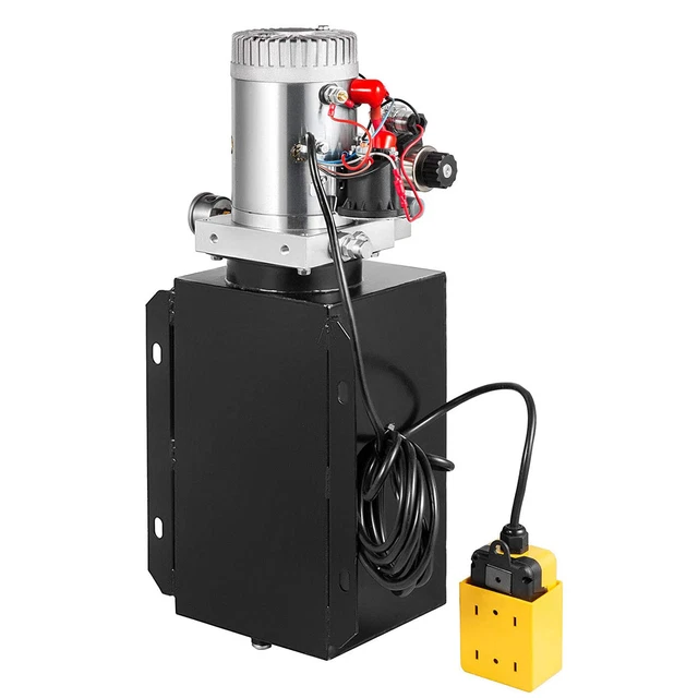 Groupe Hydraulique 10L 12V Double Effet Pour Benne De Remorque - Pompe Robuste Avec Raccord SAE6