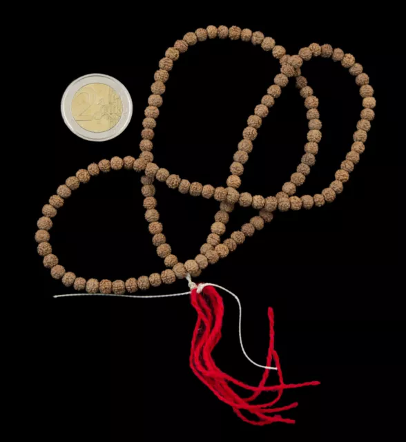 Collier Bouddhiste - Graines de Rudraksha - Mala -tibetain - Shiva Ø 5mm #1989